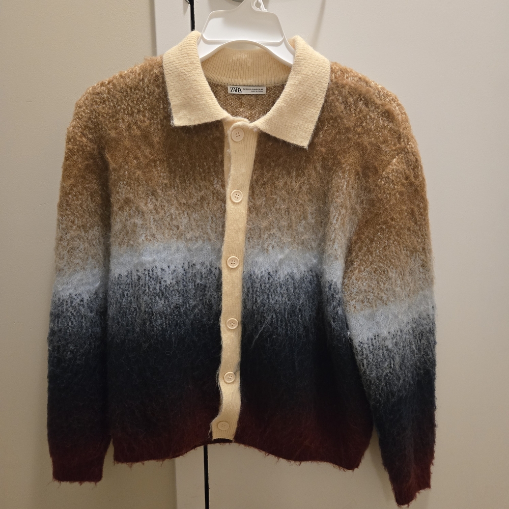 Zara Multicolor Gradient Cardigan